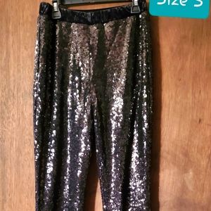 Black Sequence Disco Pant